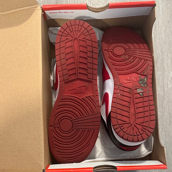 Nike Red and White Air Sneakers - Picture 2 of 3